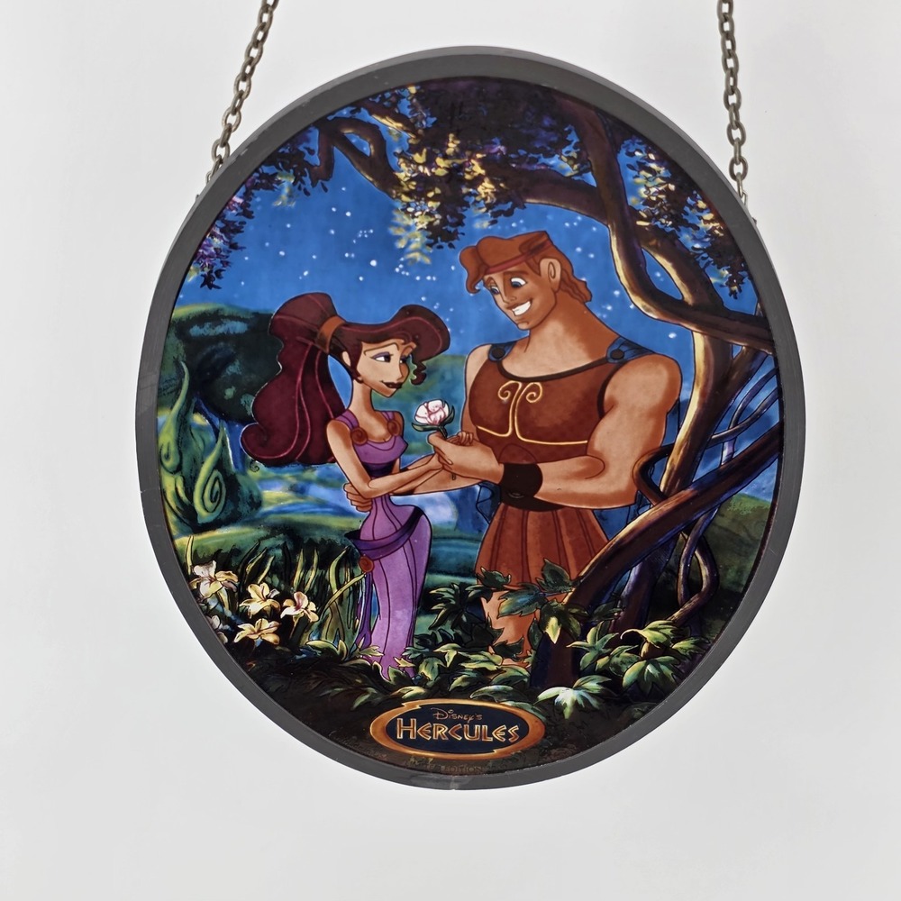Vintage Disney Hercules Stained Glass Window Art Limited Editon / 2000 RARE